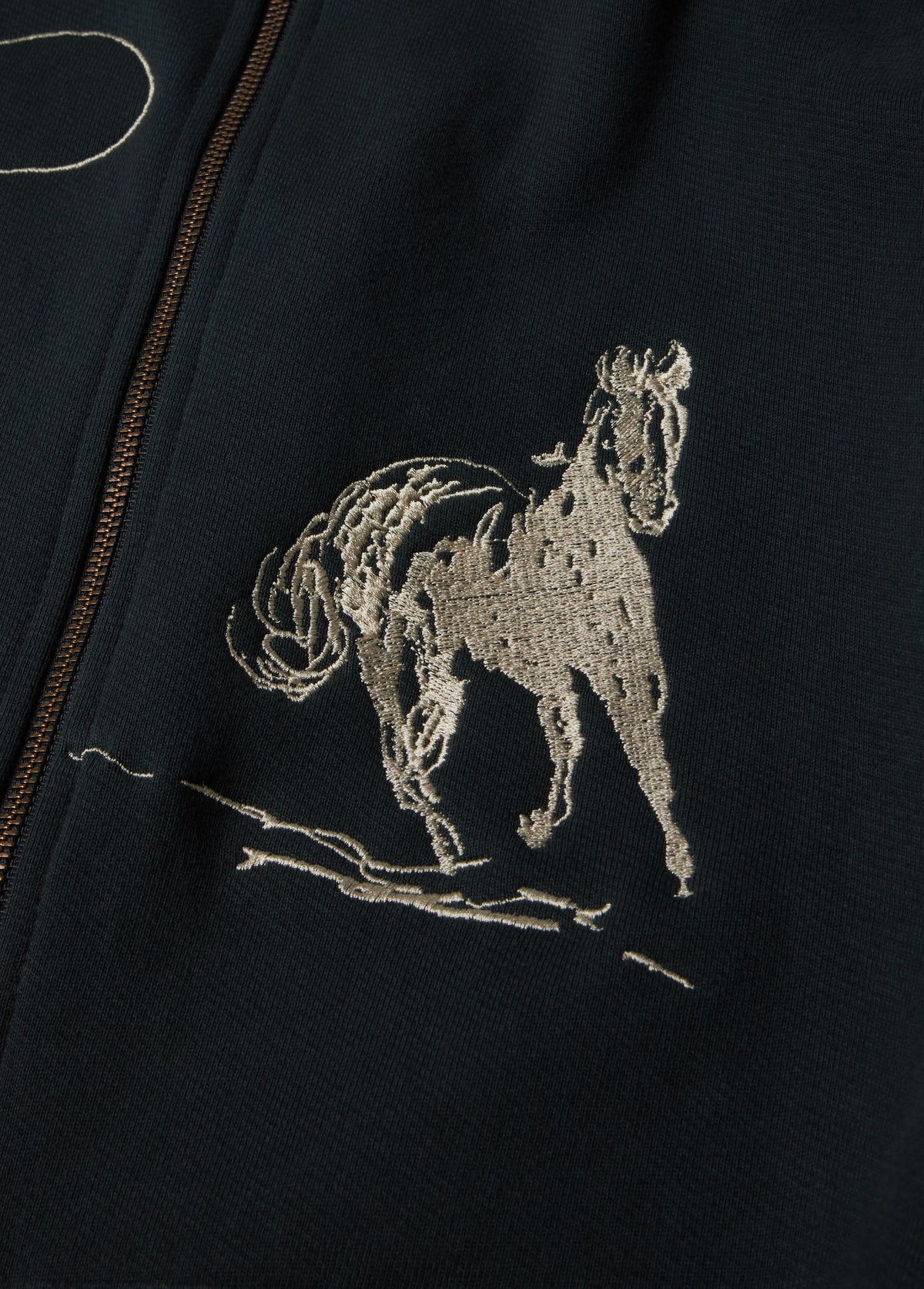 Into The Distance Zip Up Hooded Sweatshirt | Washed Black