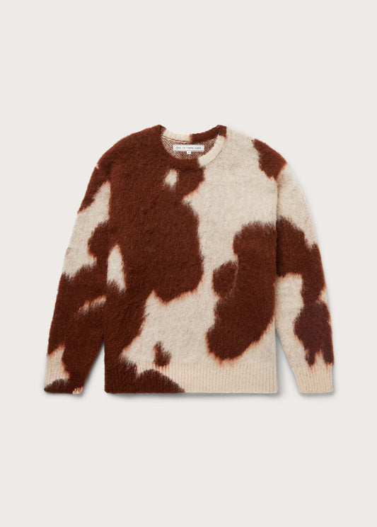 Horse Coat Sweater | Bone / Brown