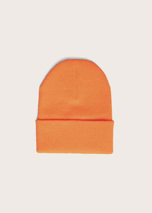 Horse Label Cuff Beanie | Hunter Orange