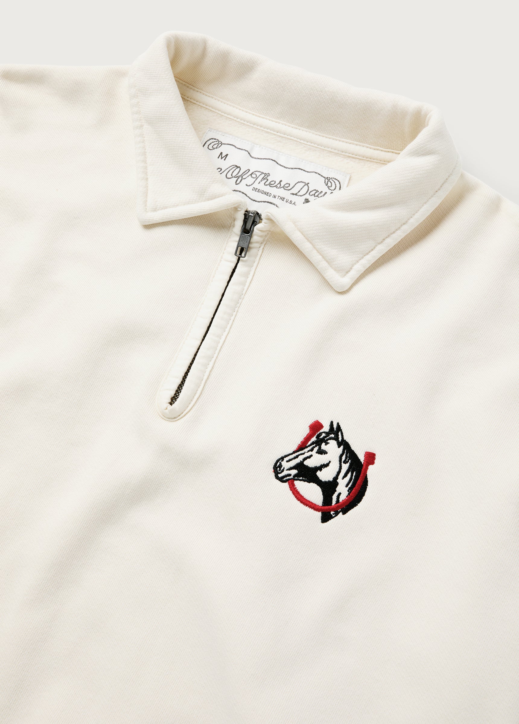 Horse Shoe Quarter Zip | Bone