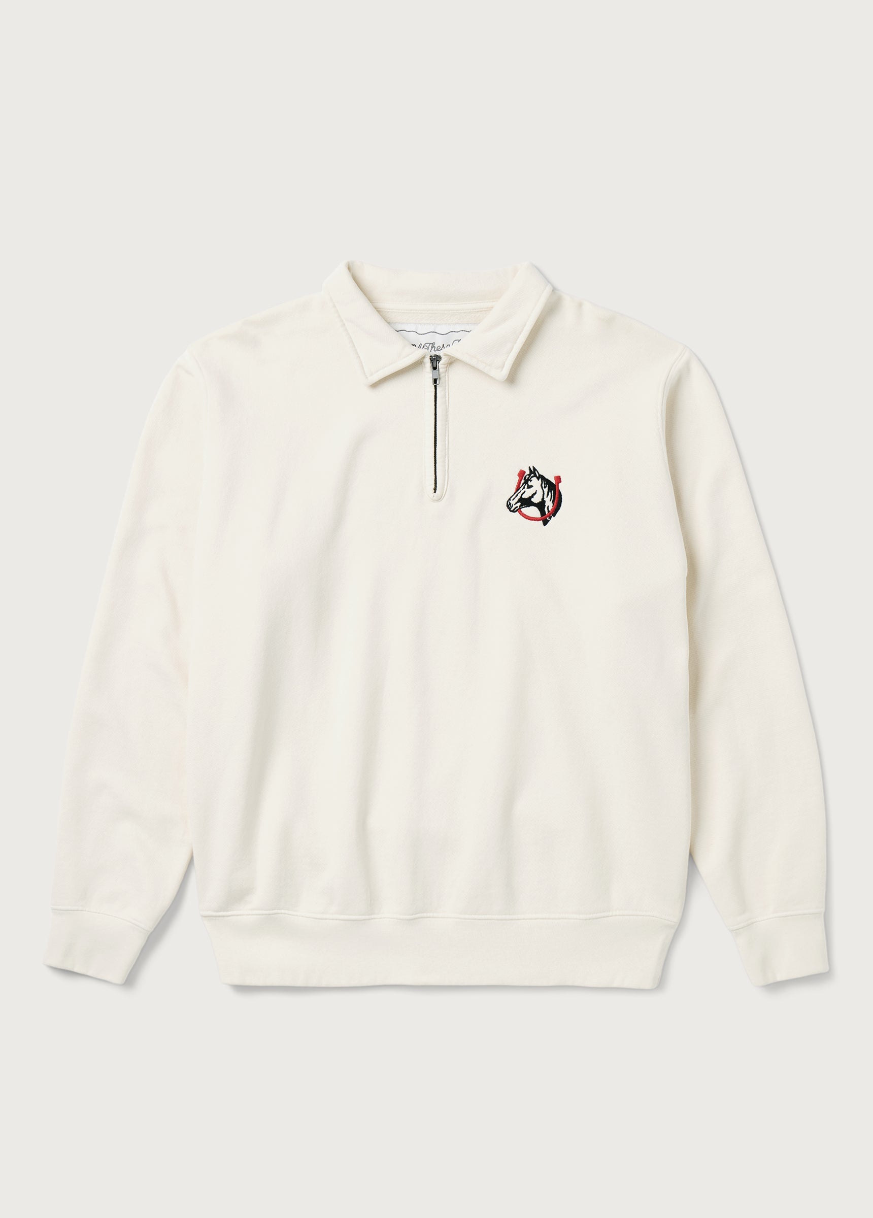 Horse Shoe Quarter Zip | Bone