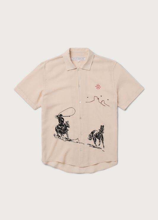 Into The Distance Camp Shirt | Ivory