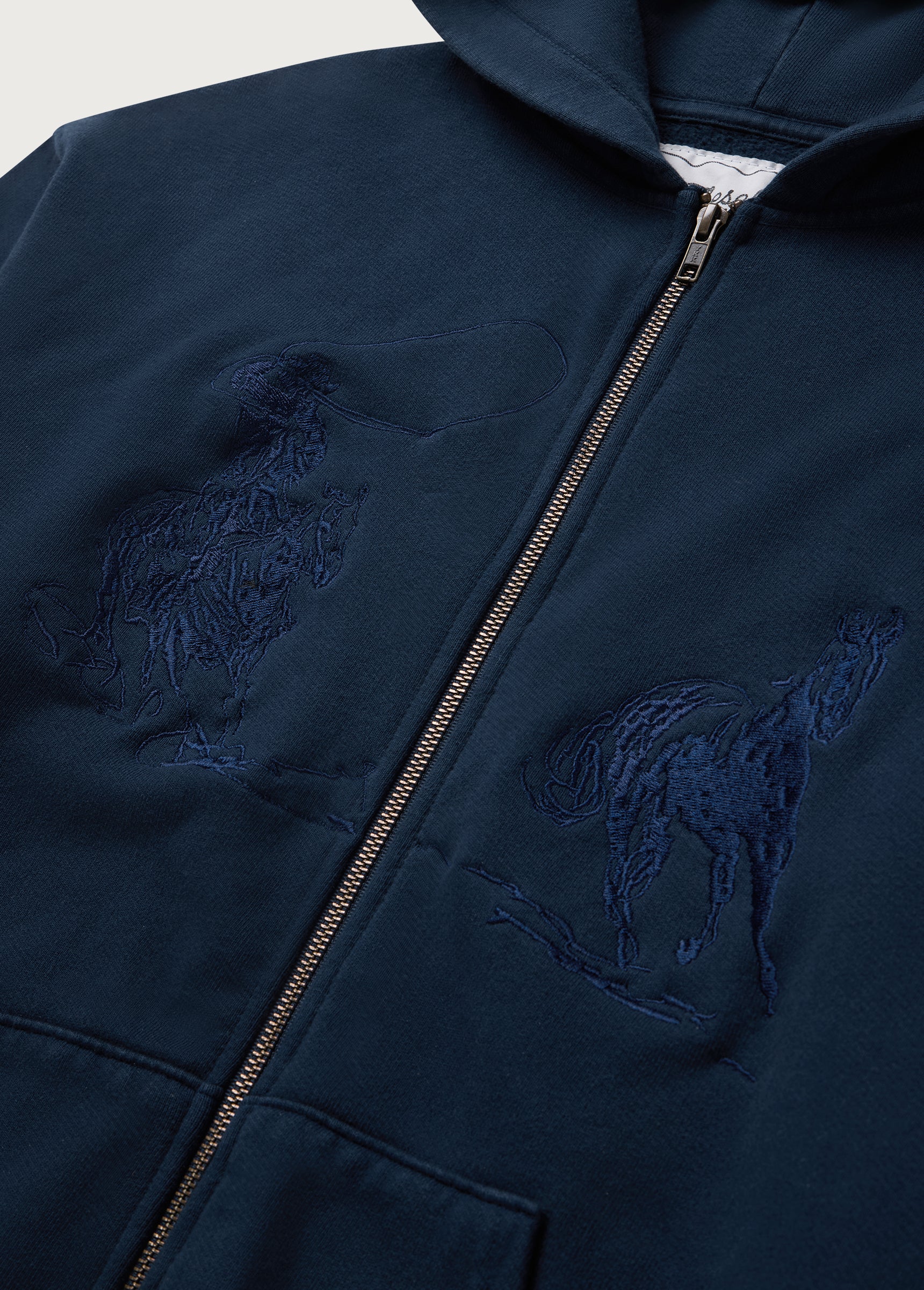 Into The Distance Zip Up Hoodie | Washed Navy | FW25 | One of