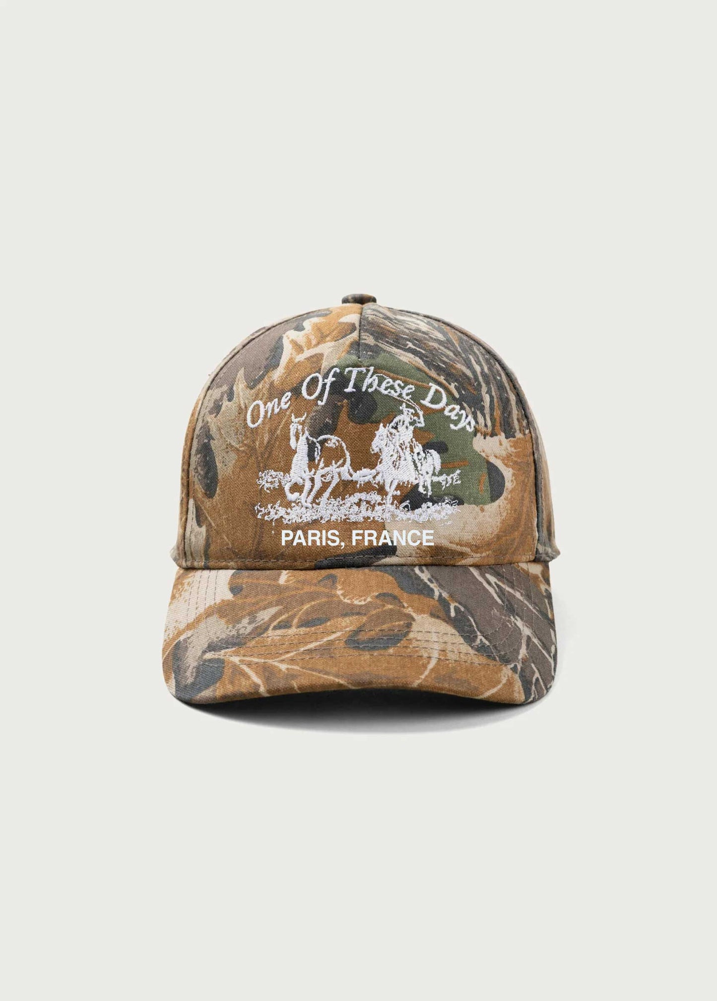 Just For A Moment 5 Panel Hat | Paris Camo