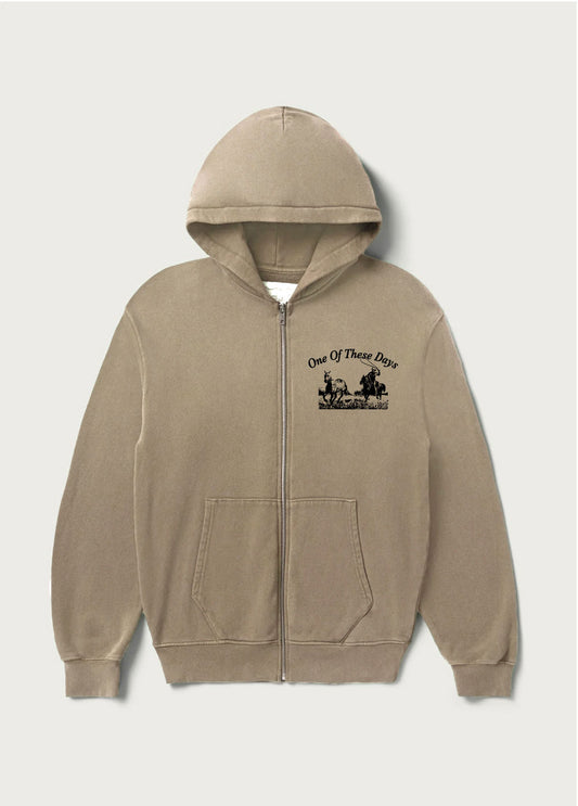Just For A Moment Zip Up Sweatshirt | Sand