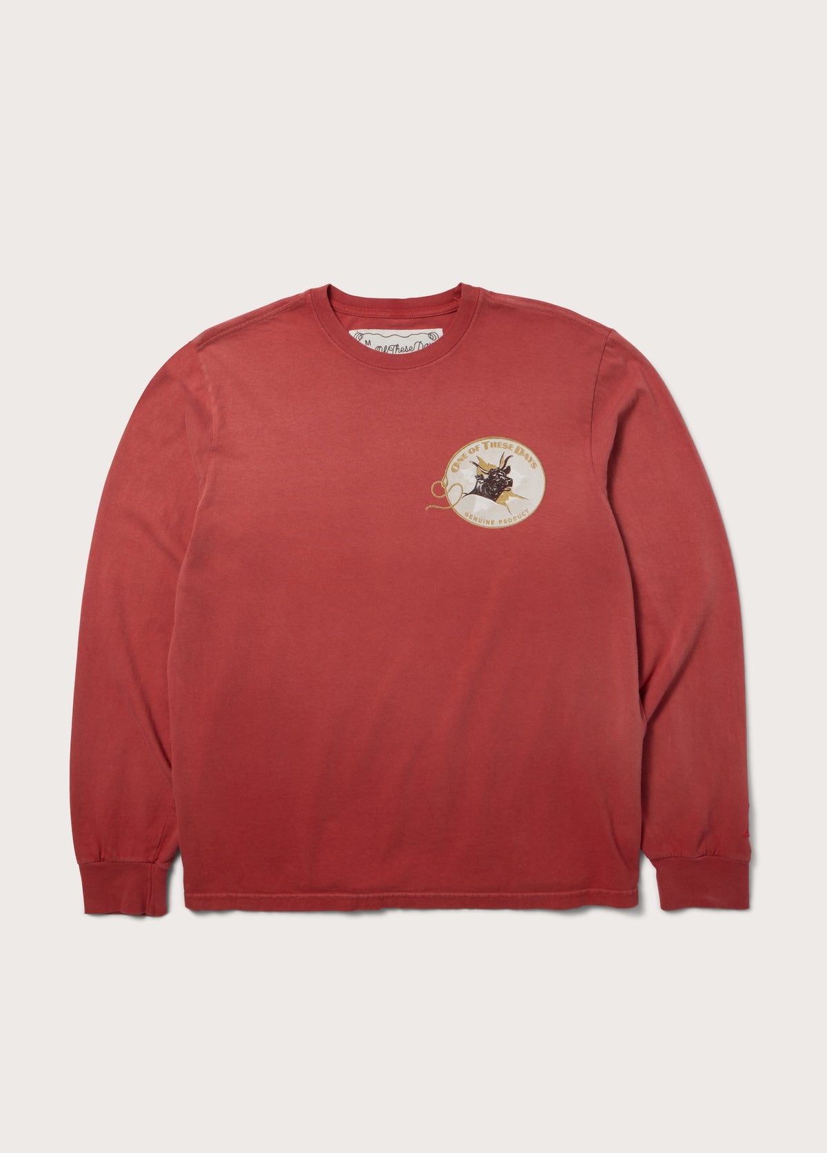 Bull Durham Long Sleeve T-Shirt | Sun Faded Red