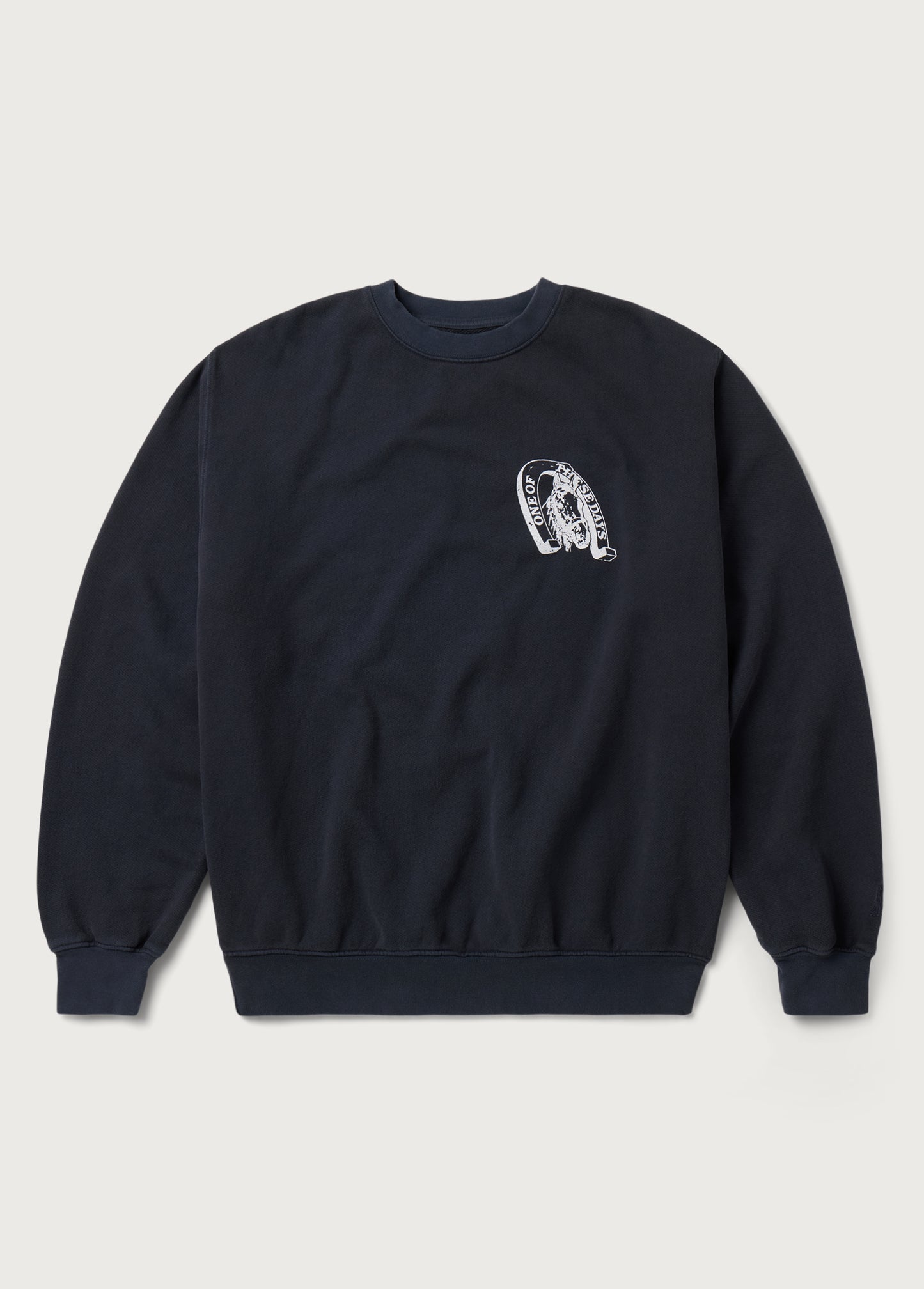 Lucky Number 73 Crewneck | Washed Black