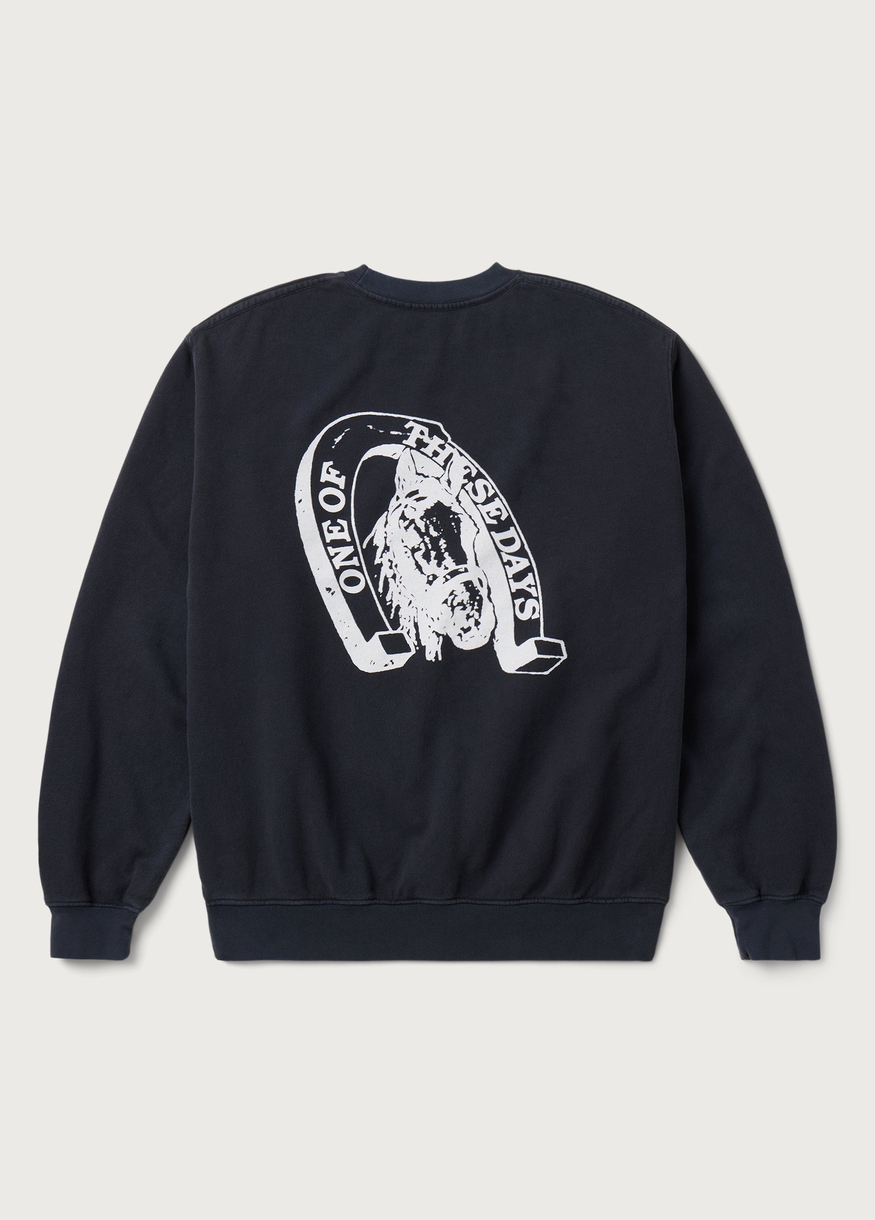 Lucky Number 73 Crewneck | Washed Black