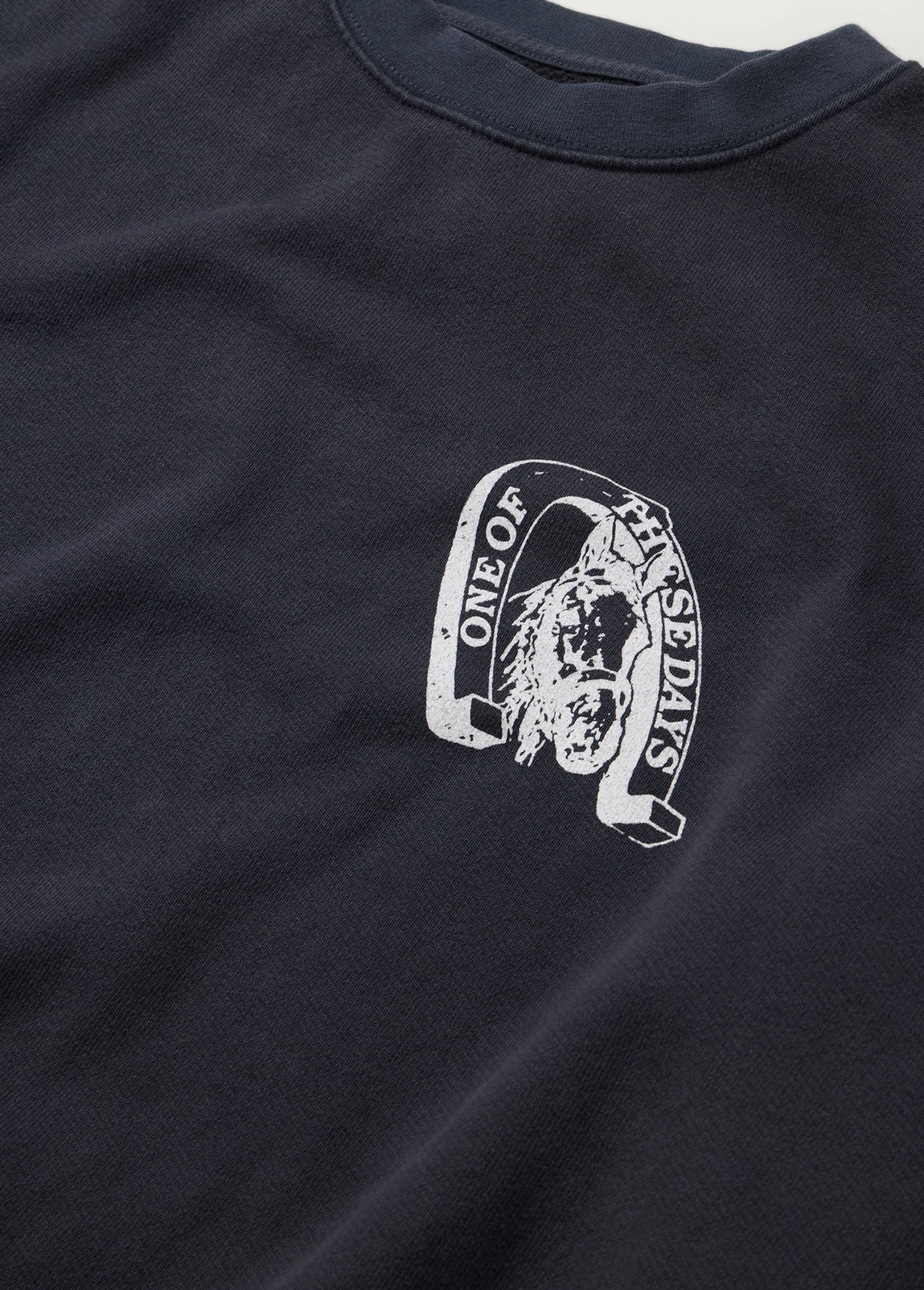 Lucky Number 73 Crewneck | Washed Black