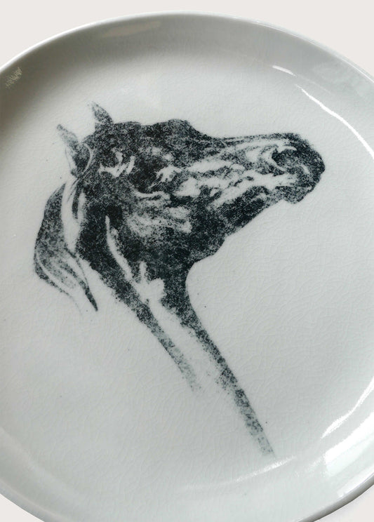 Horse Head Porcelain Ceramic Plate 01