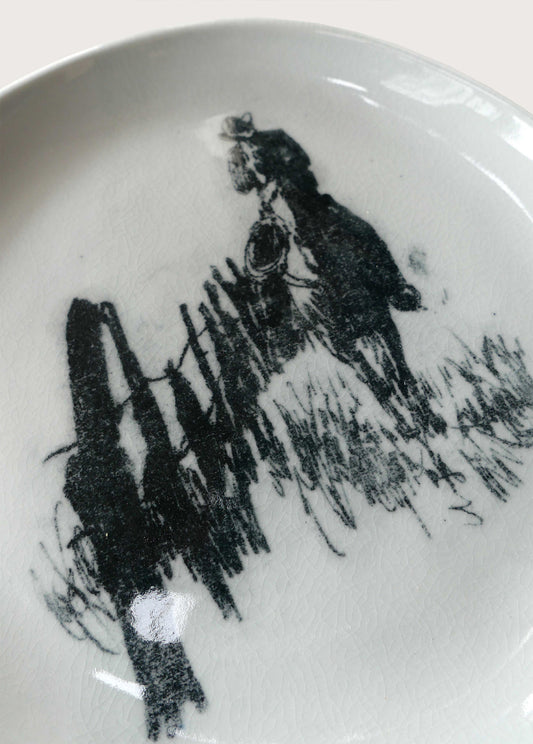 Along The Fence Porcelain Ceramic Plate 02