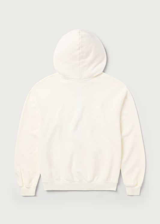 Mornings First Remark Zip Up Hoodie | Bone