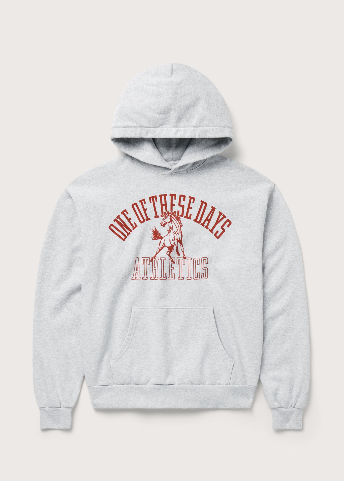 Mustang Athletics Hooded Sweatshirt | Heather Grey