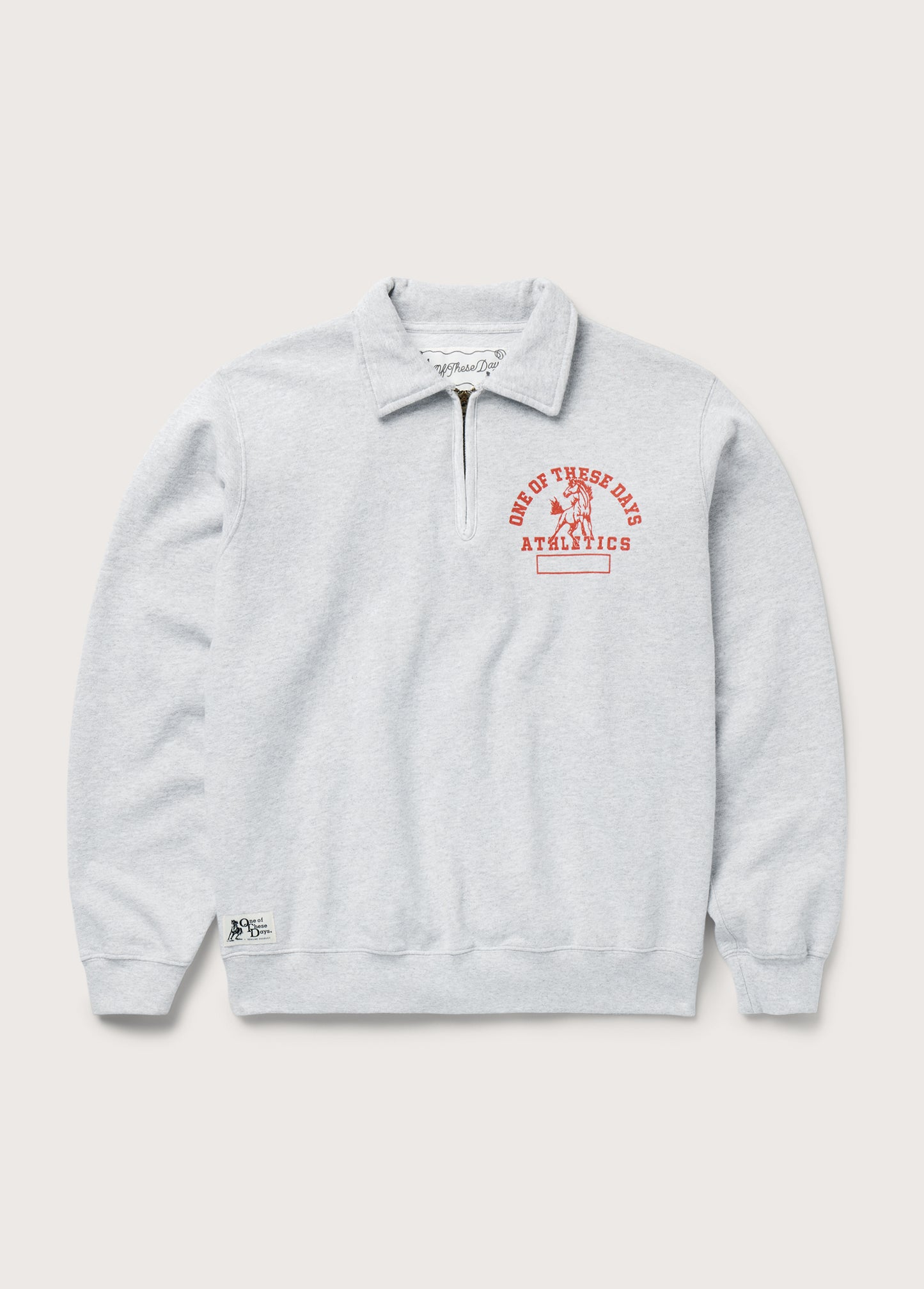 Mustang Athletics Quarter Zip | Heather Grey