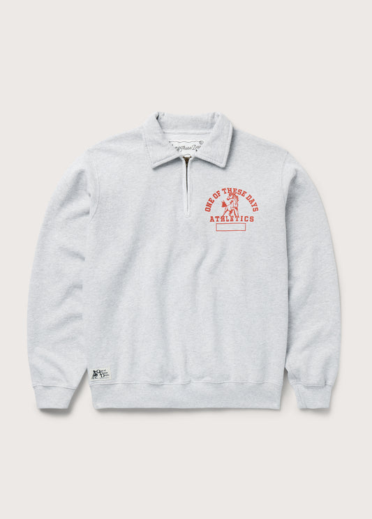 Mustang Athletics Quarter Zip | Heather Grey