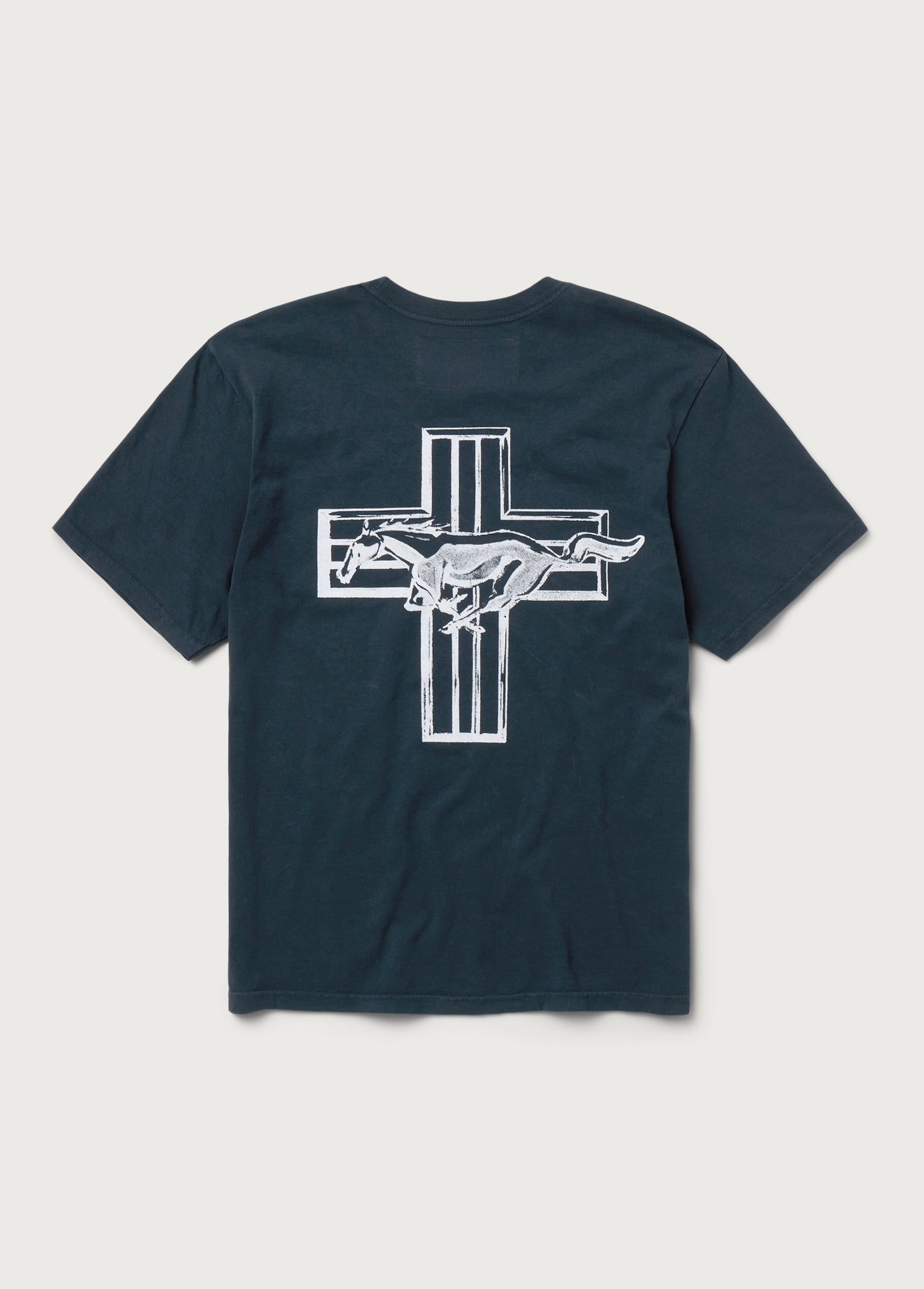 Mustang Cross Tee | Hard Washed Black