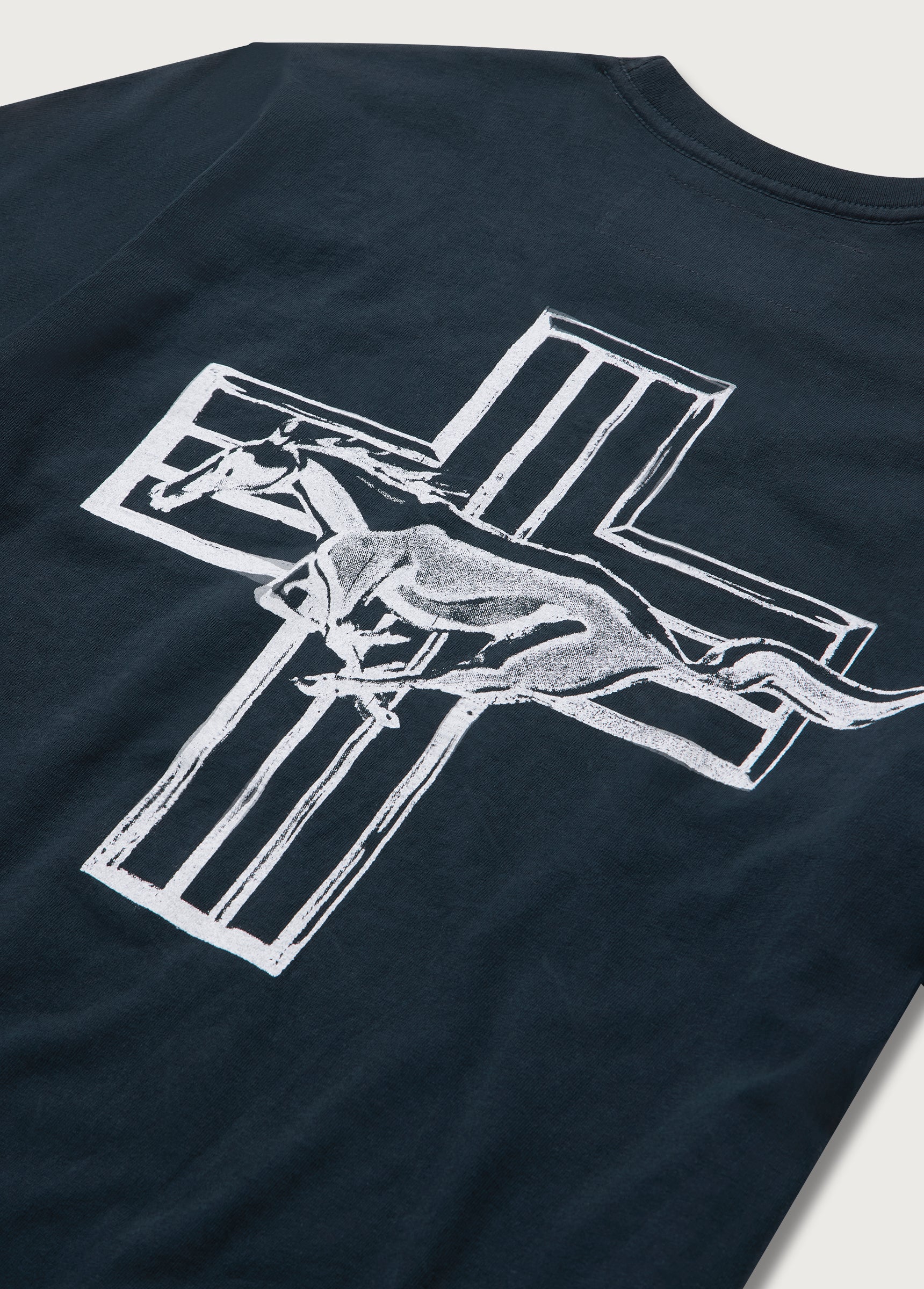 Mustang Cross Tee | Hard Washed Black | FW25 | One Of These Days