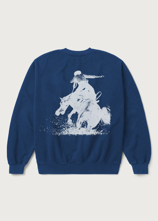 Mustang Crewneck | Sun Faded Navy