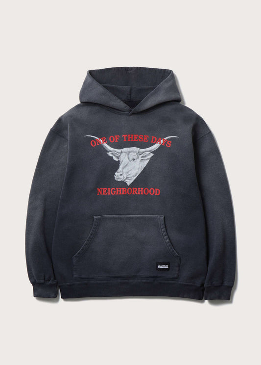 Longhorn Hooded Sweatshirt | Sun Faded Black