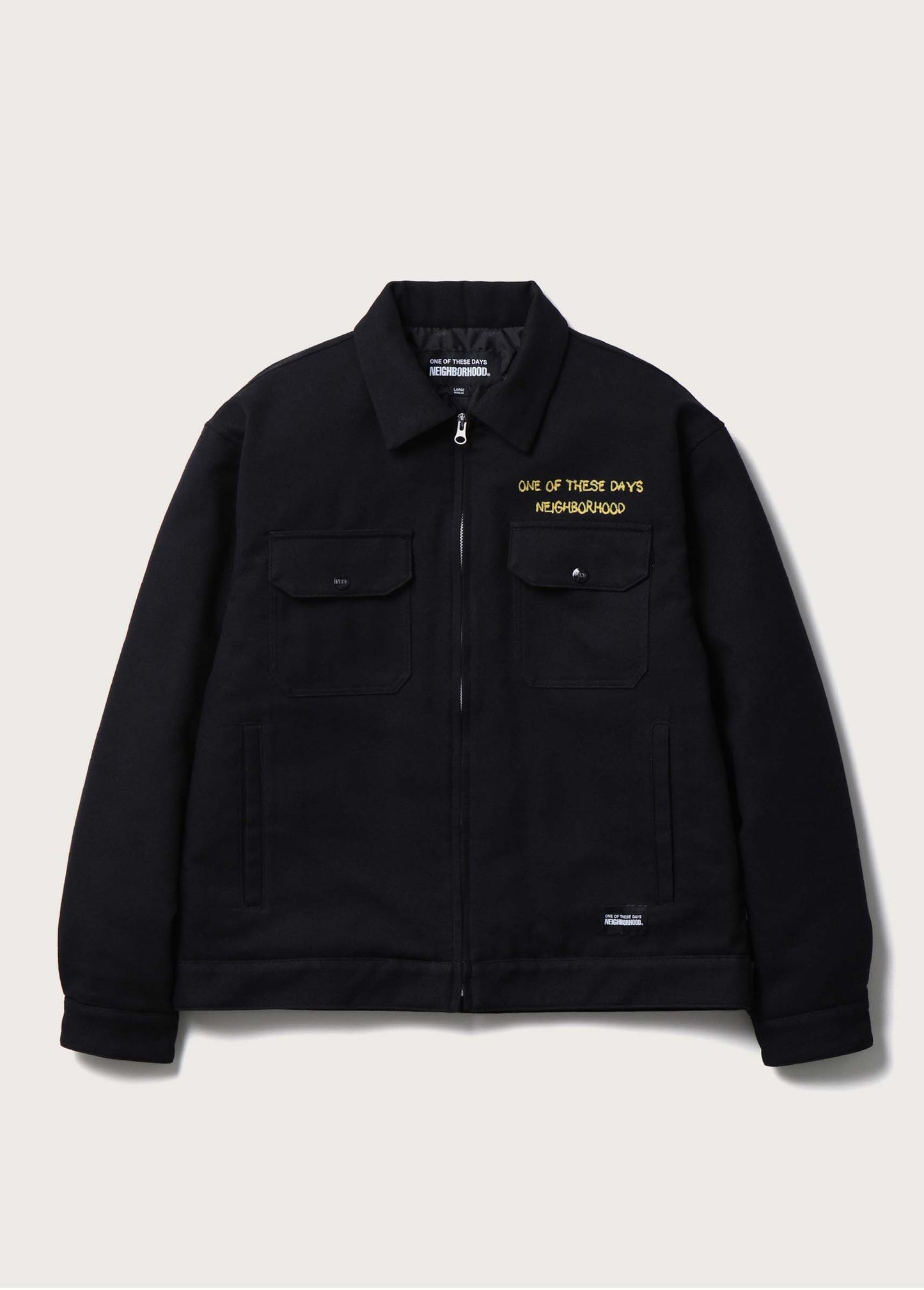NBHD/OTD - Chain Stitched Souvenir Jacket | Black