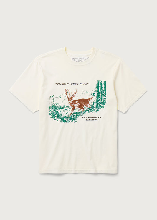 Old Timber Buck Tee | Bone
