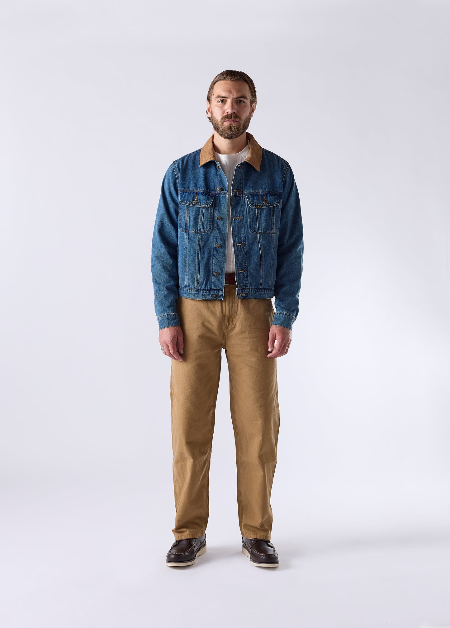 Lined Trucker Jacket | Washed Denim