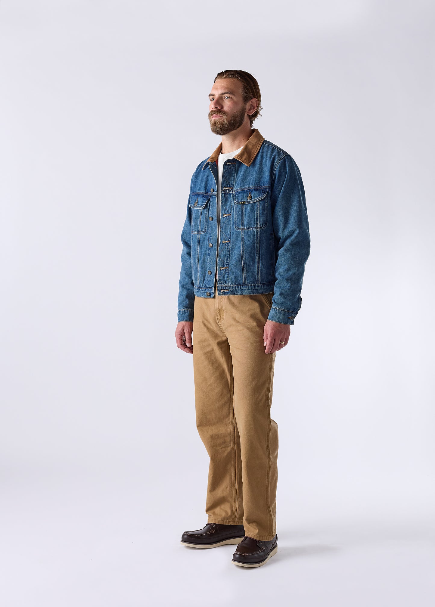 Lined Trucker Jacket | Washed Denim