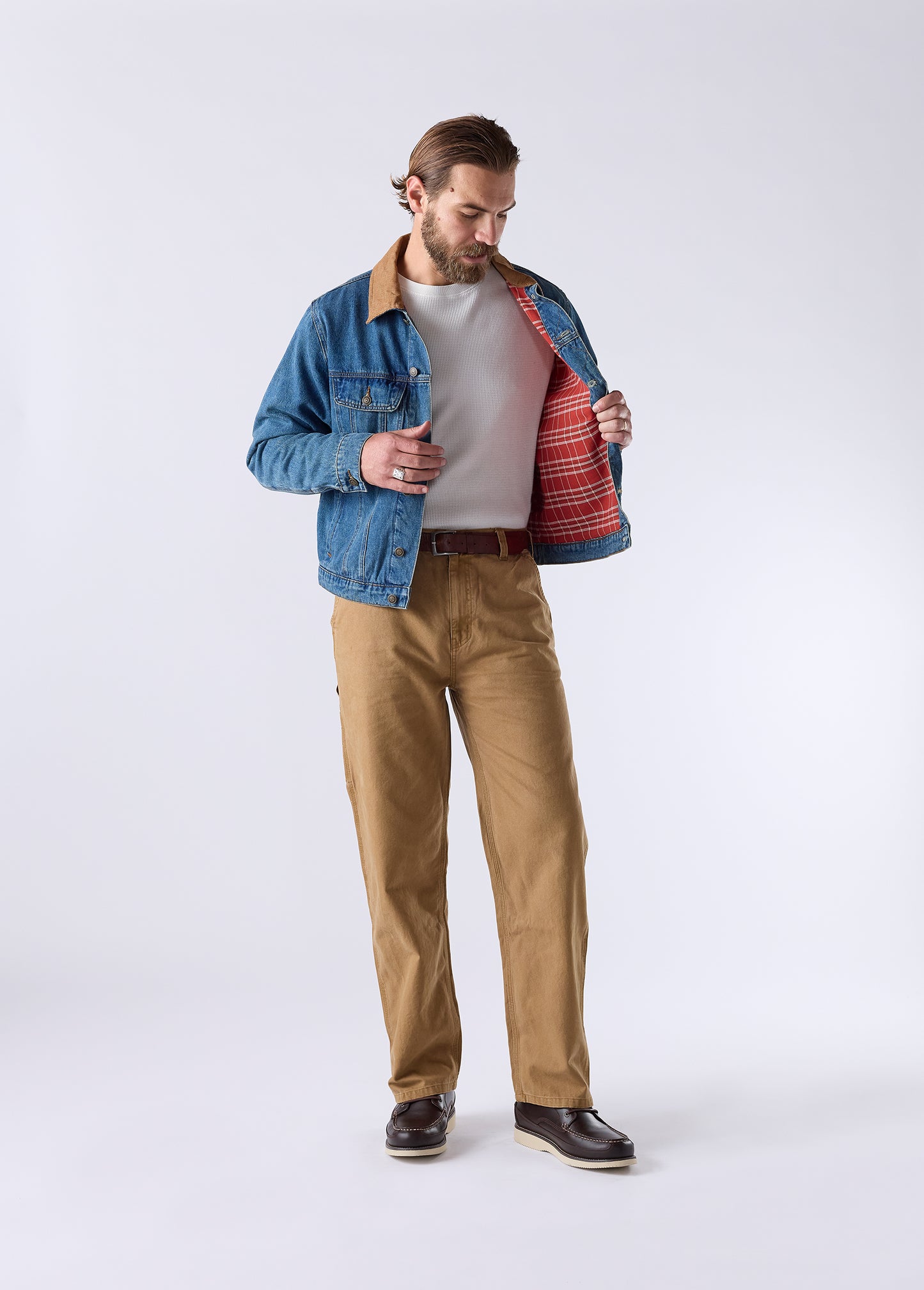 Lined Trucker Jacket | Washed Denim