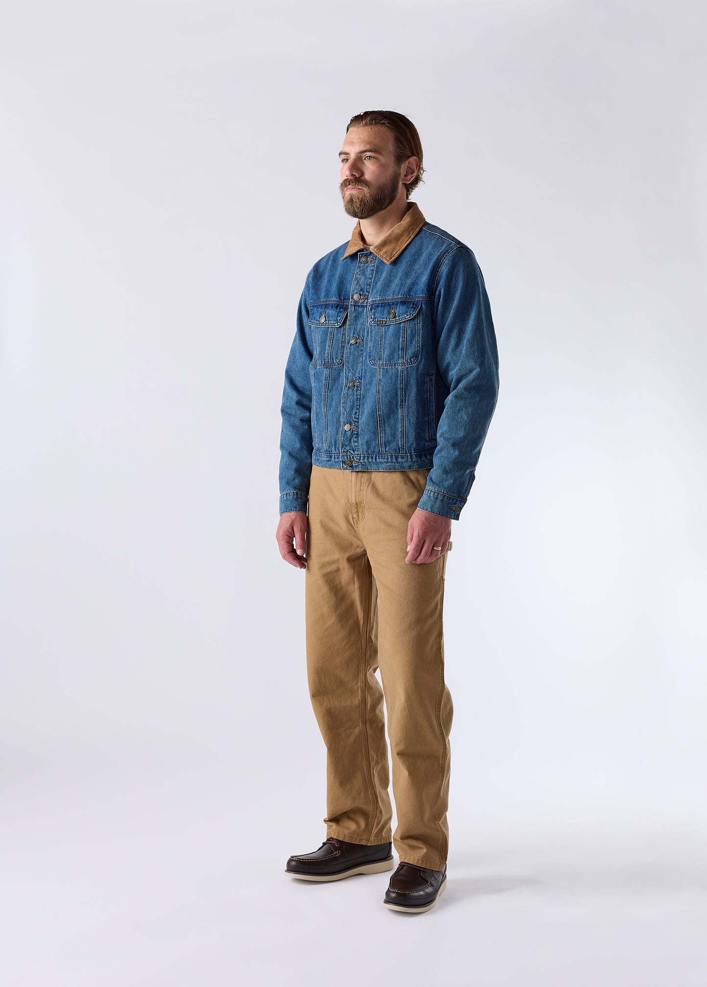 Lined Trucker Jacket | Washed Denim