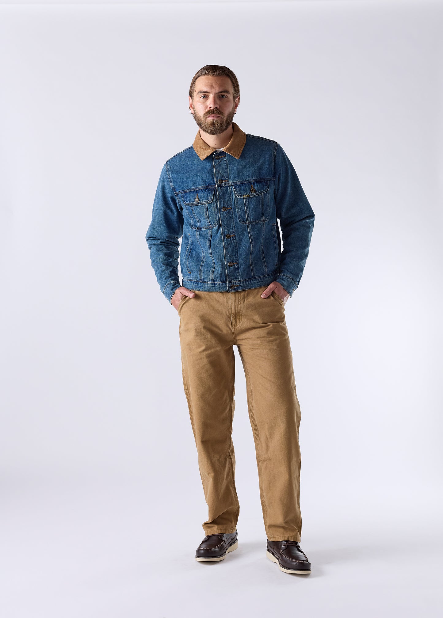 Lined Trucker Jacket | Washed Denim