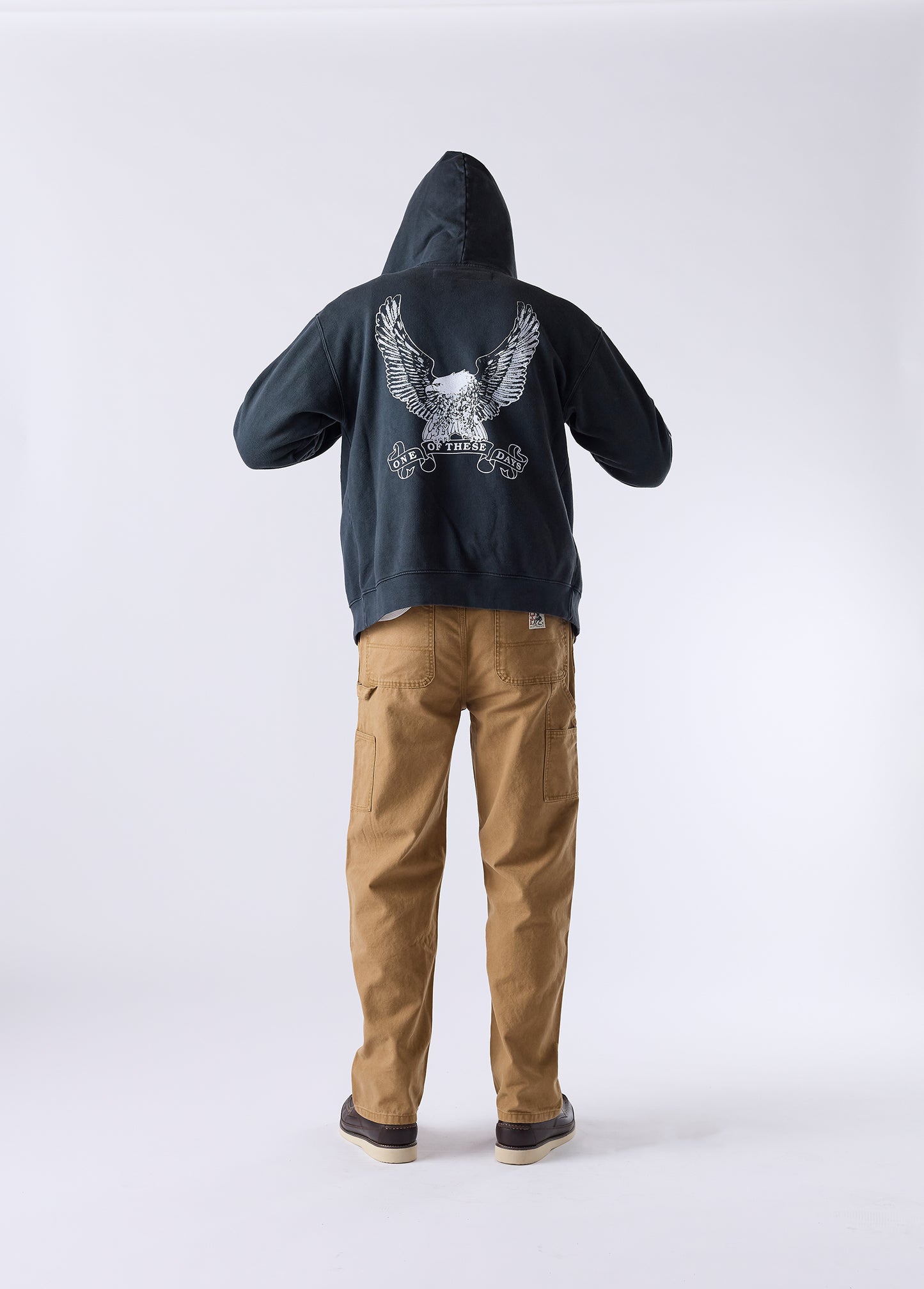 An American Original Zip Up Hooded Sweatshirt | Sun Faded Black