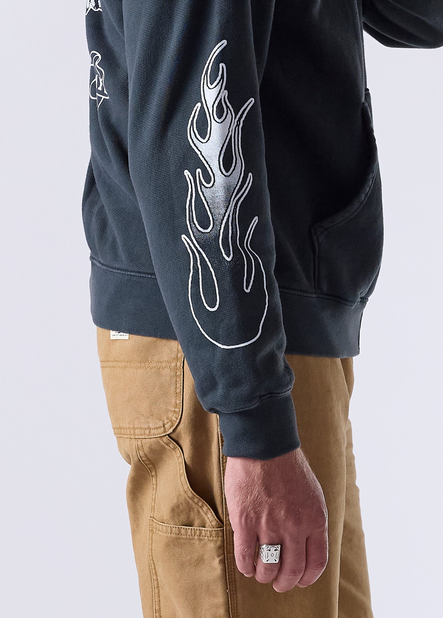An American Original Zip Up Hooded Sweatshirt | Sun Faded Black