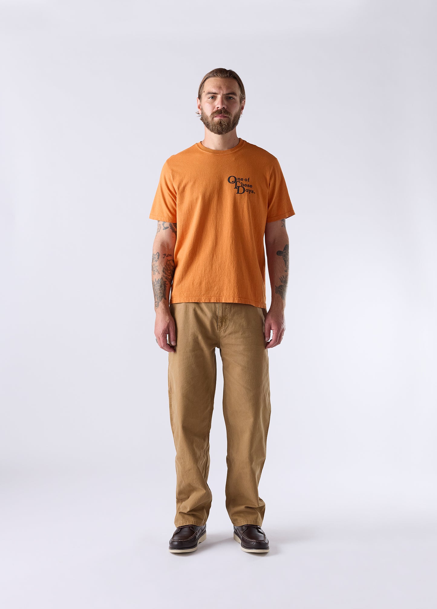 OTD Stacked Logo Tee | Orange