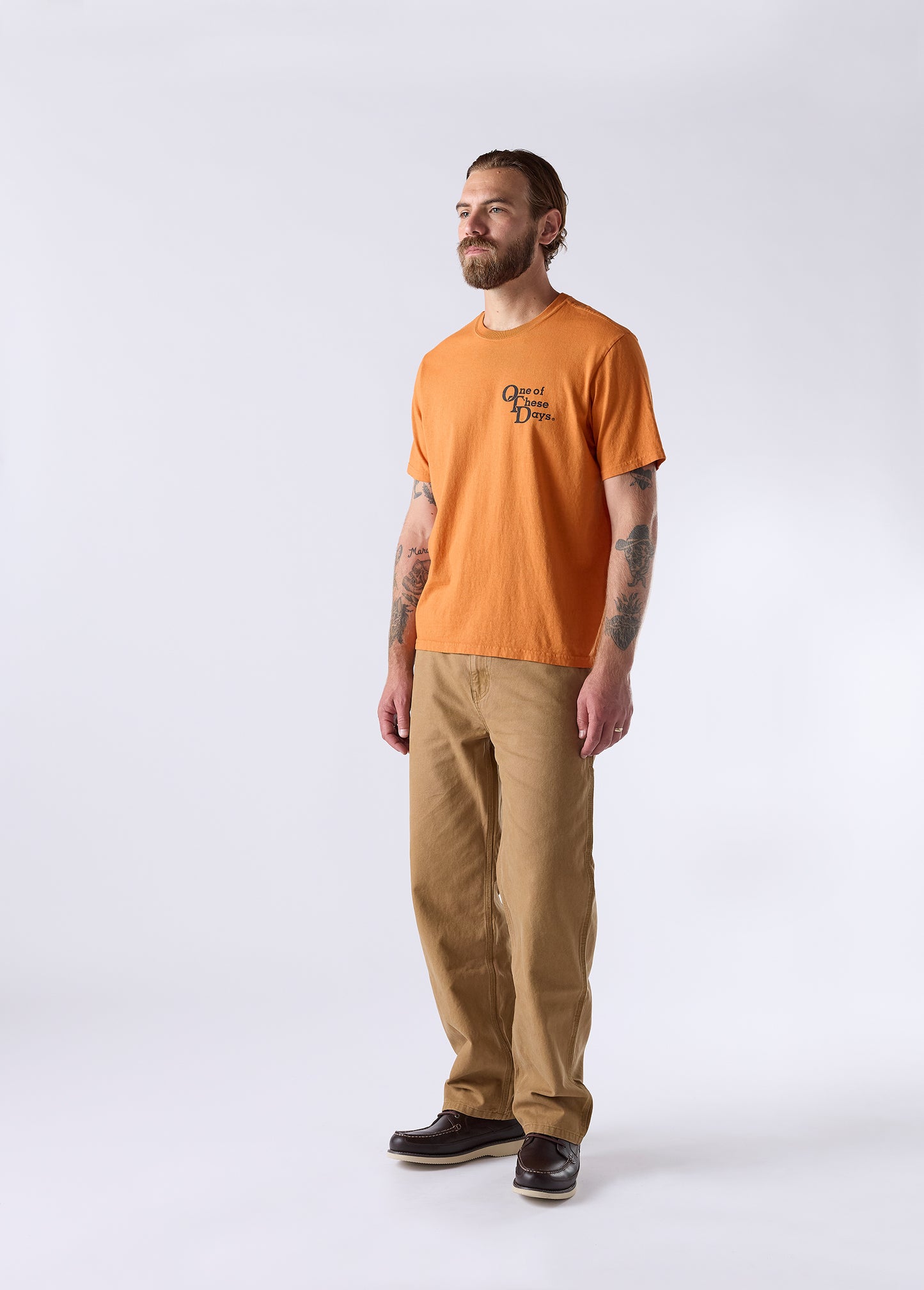 OTD Stacked Logo Tee | Orange