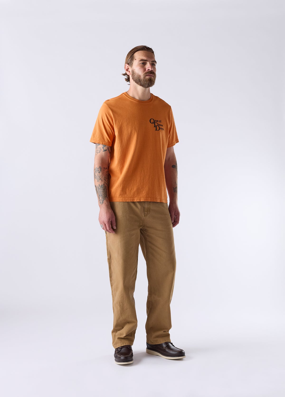 OTD Stacked Logo Tee | Orange