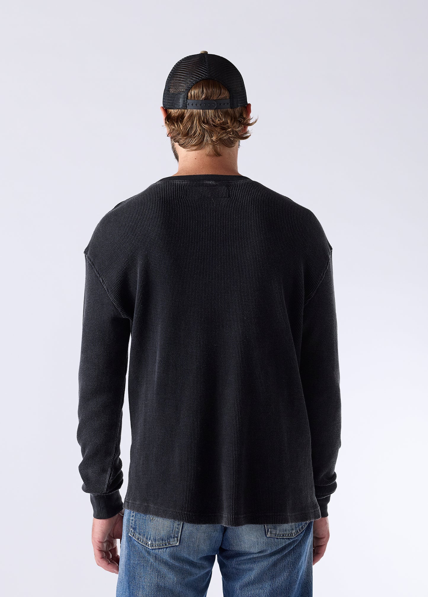 Woven Label Trucker Hat | Woodland Camo
