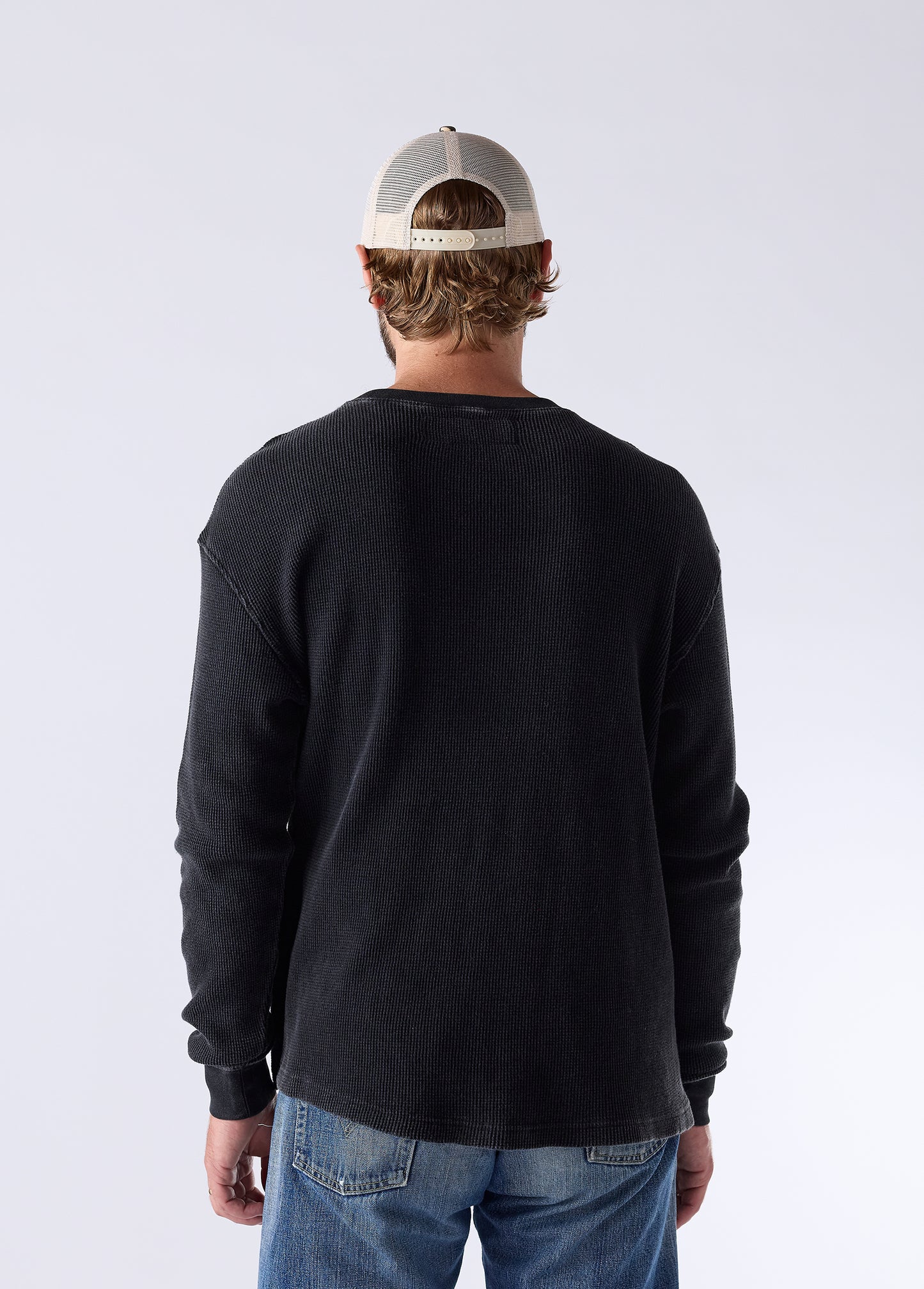 Woven Label Trucker Hat | Desert Camo