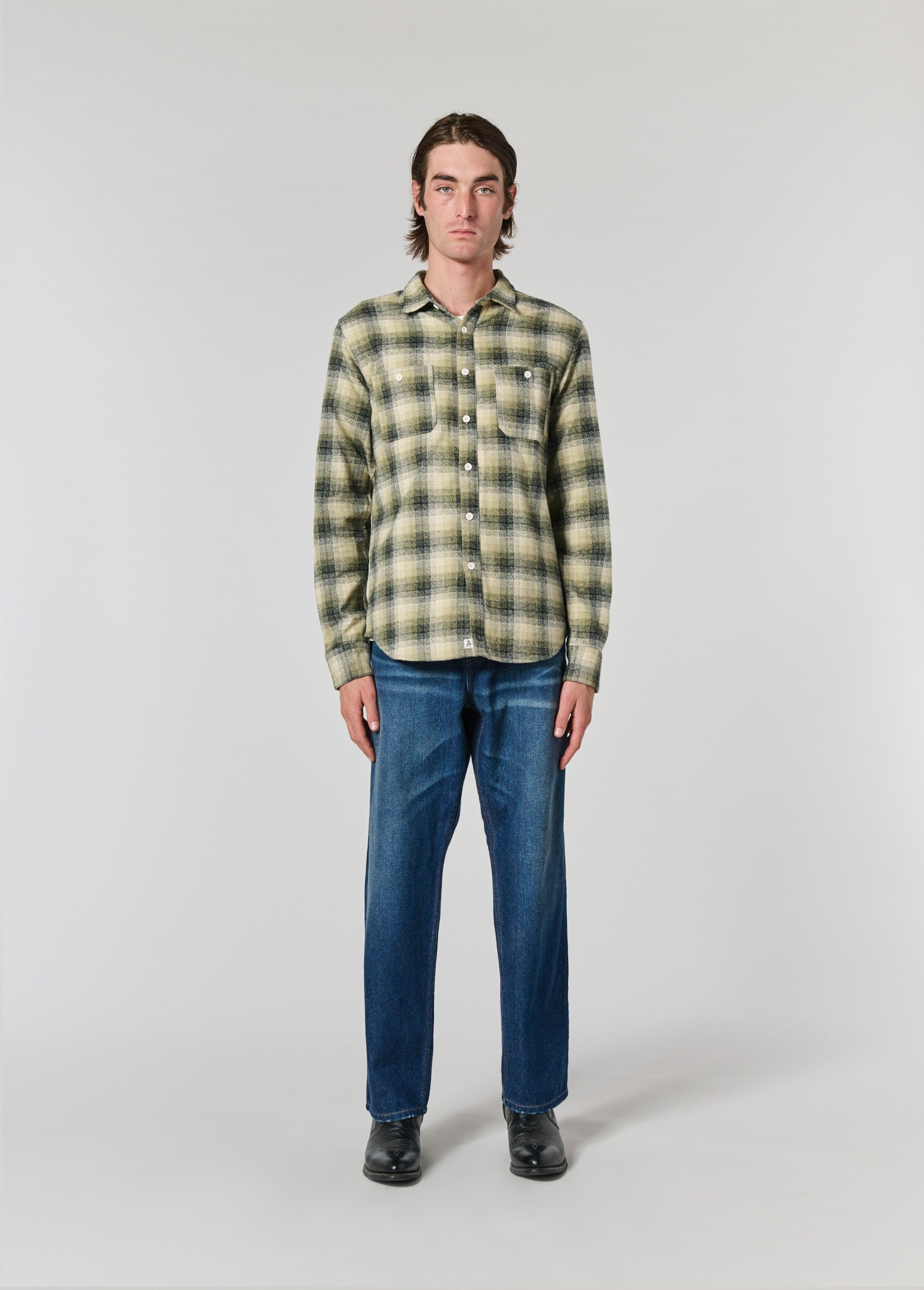 Shadow Plaid Flannel | Olive