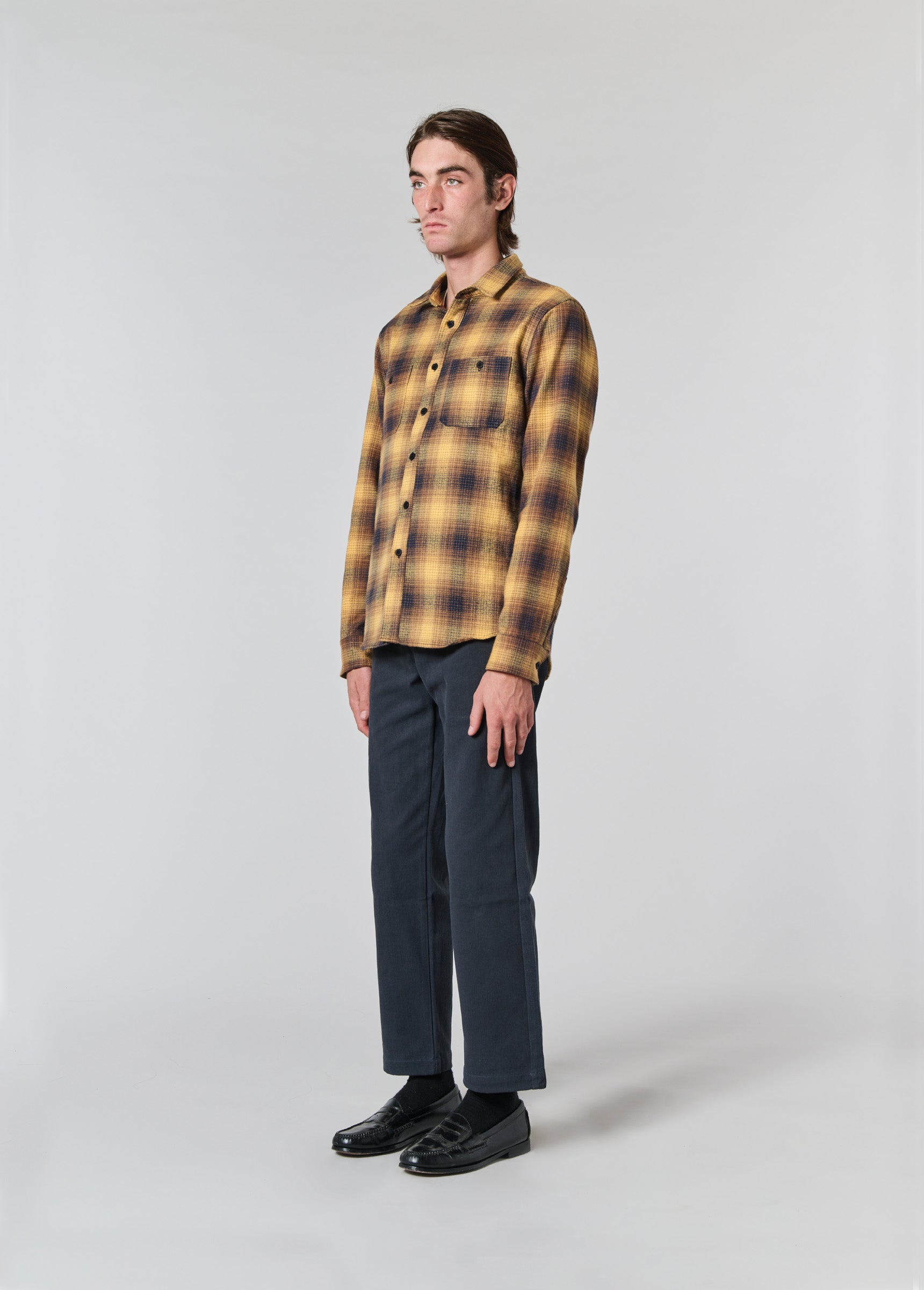 Shadow Plaid Flannel | Saffron