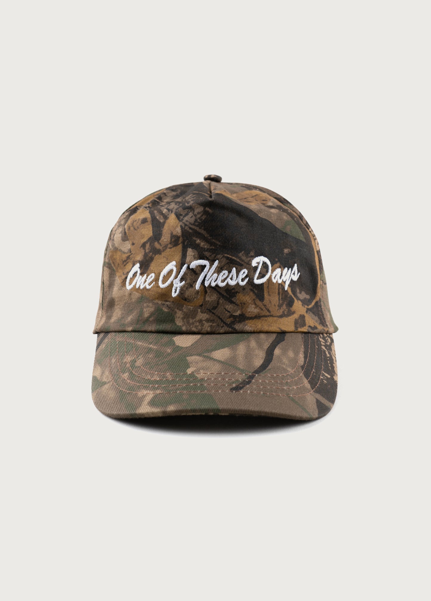 One of These Days Brush Script Hat | Camo