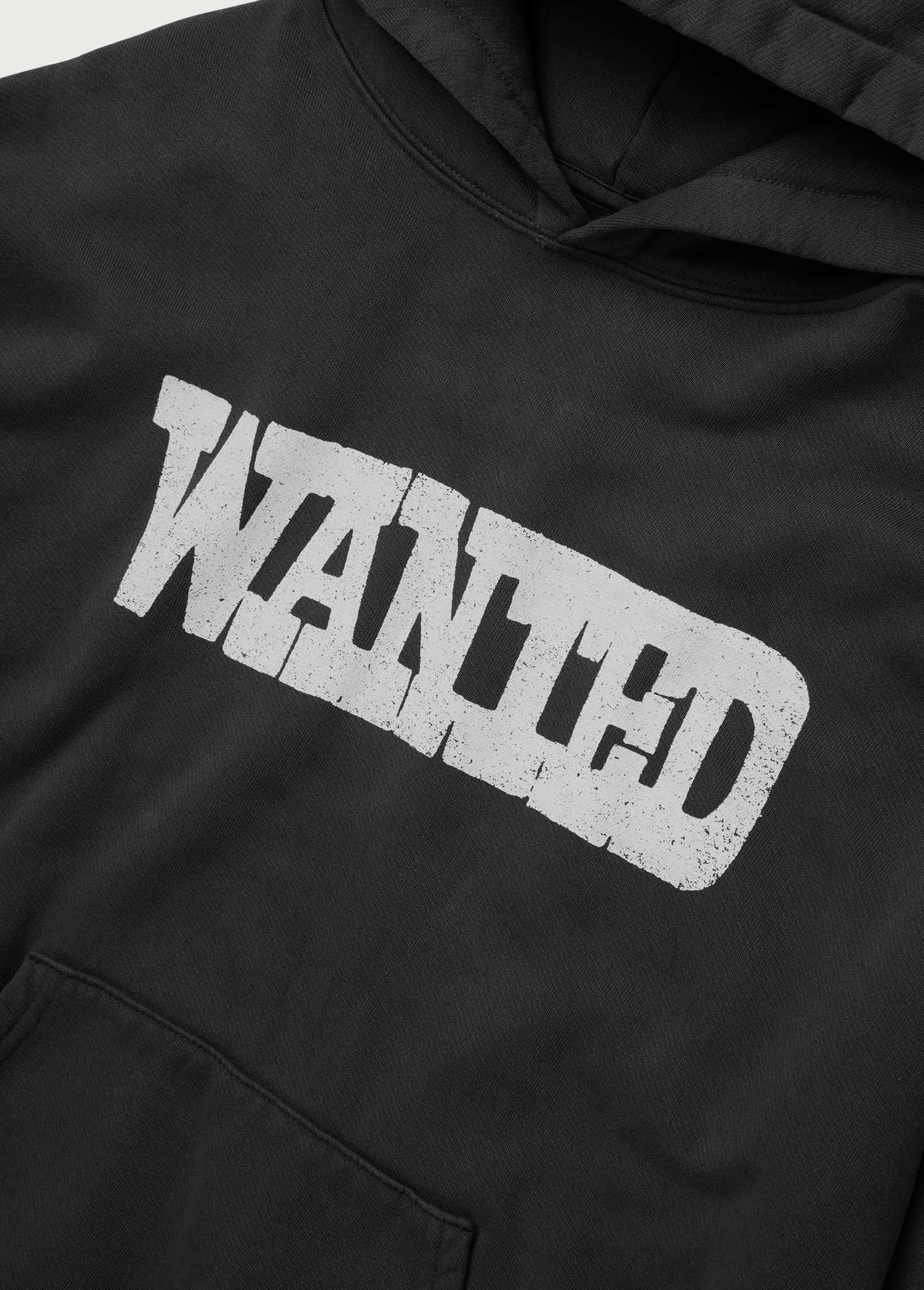 Wanted Hoodie | Washed Black