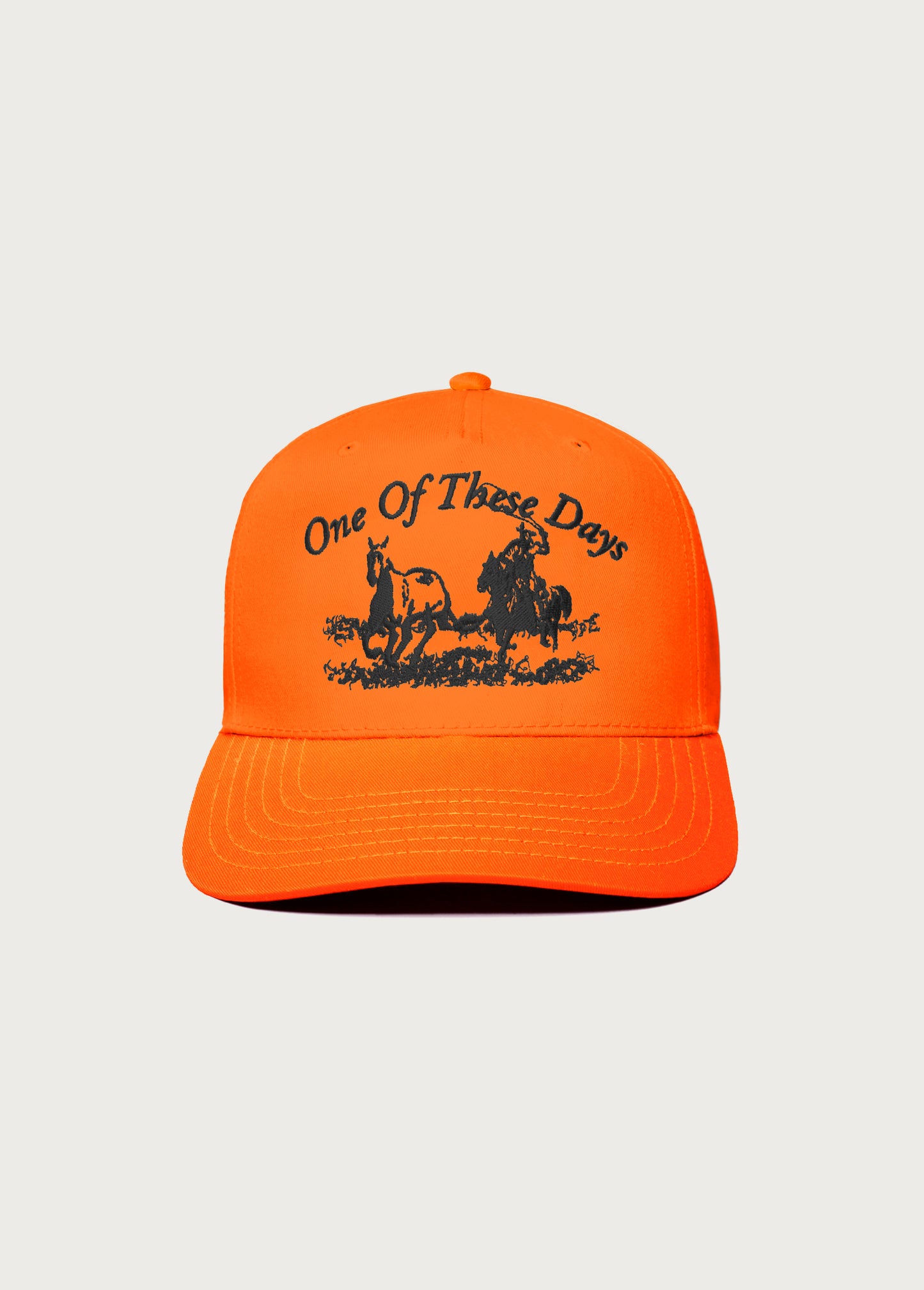 Just For A Moment 5 Panel Hat | Hunter Orange/Black