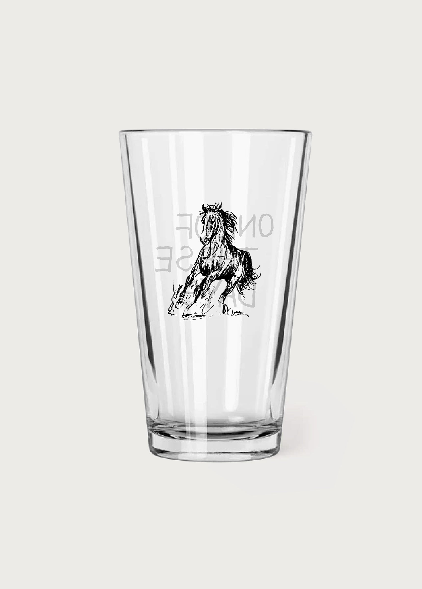 Running Horse Pint Glass