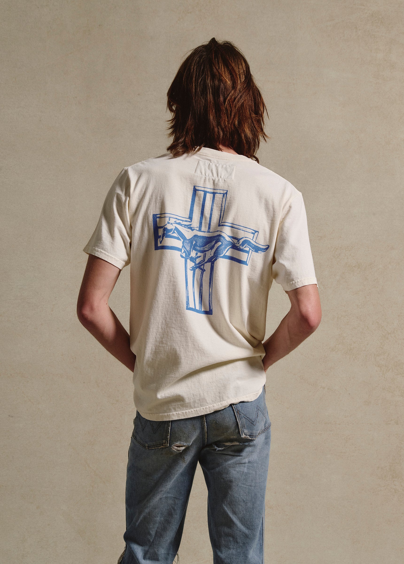 ★24SS 大人気★ONE OF THESE DAYS MUSTANG CROSS TEE Mustang Cross Tee | Bone | A Fantasy | One Of These Days