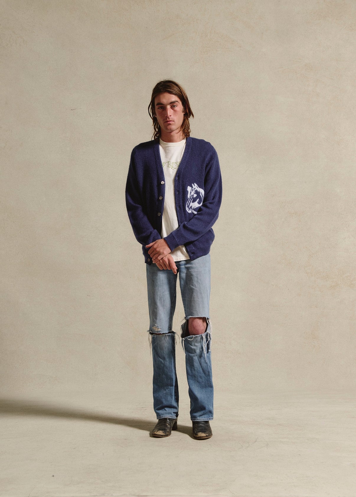 College Gray Cardigan