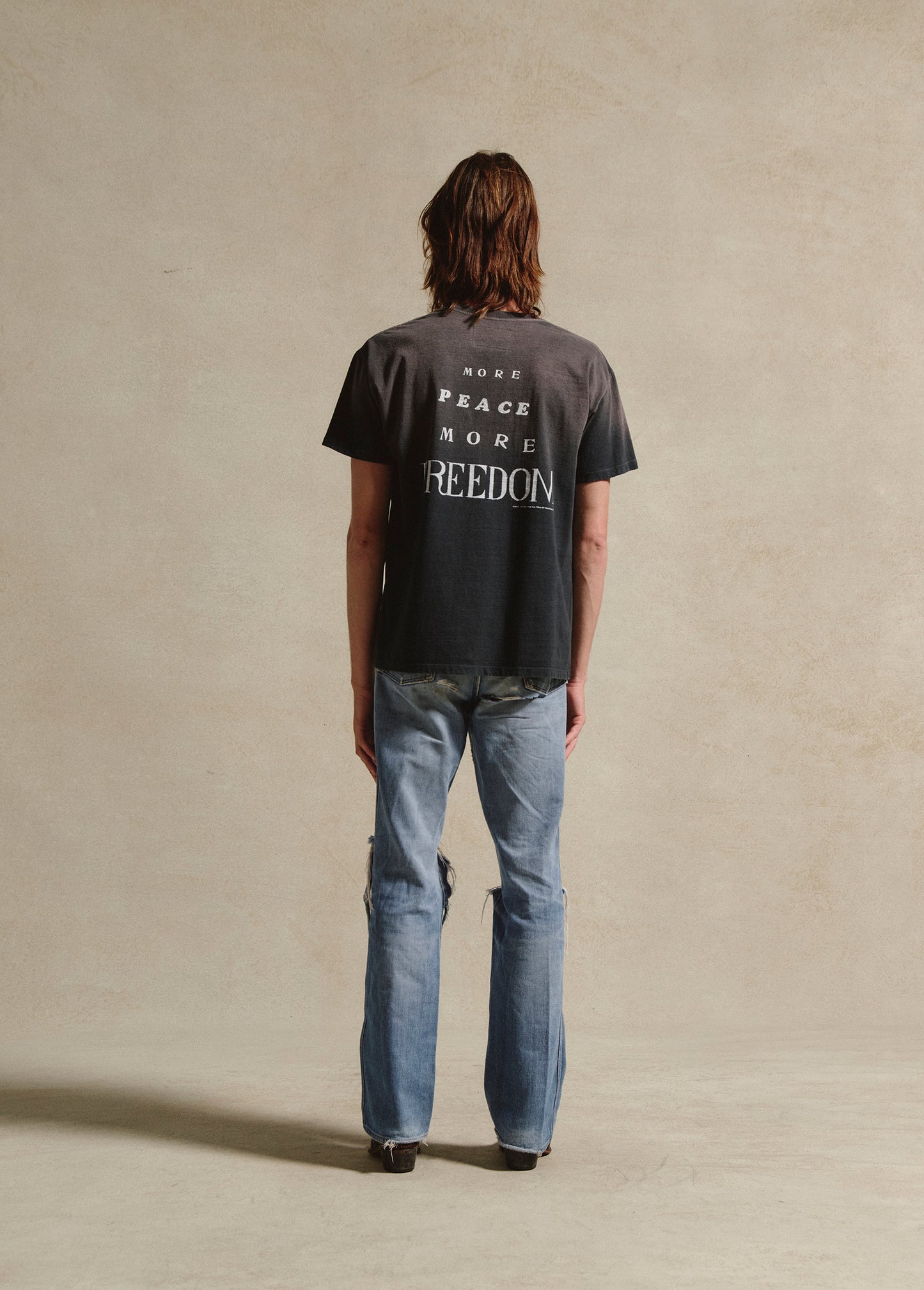 More Peace, More Freedom Tee | Washed Black