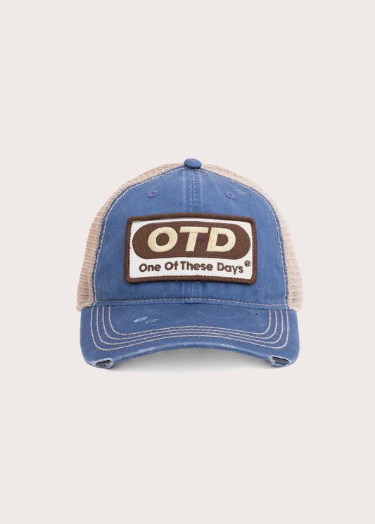 OTD Distressed Canvas Trucker Hat | Blue