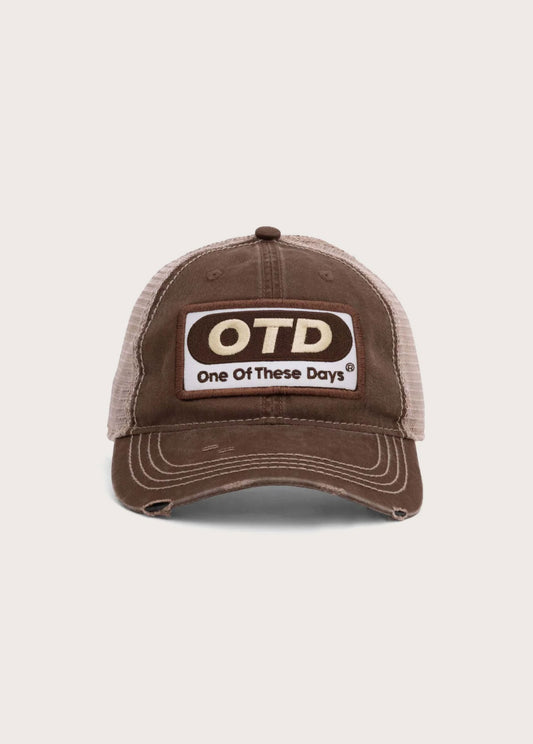 OTD Distressed Canvas Trucker Hat | Brown