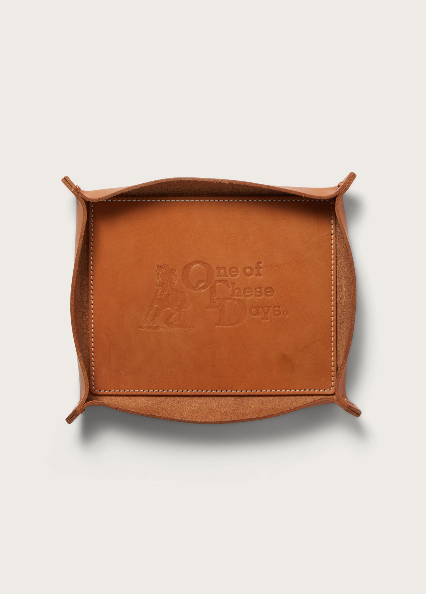 OTD Logo Leather Catch All | Tan