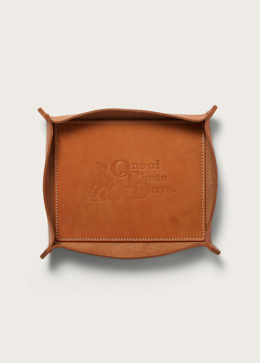 OTD Logo Leather Catch All | Tan